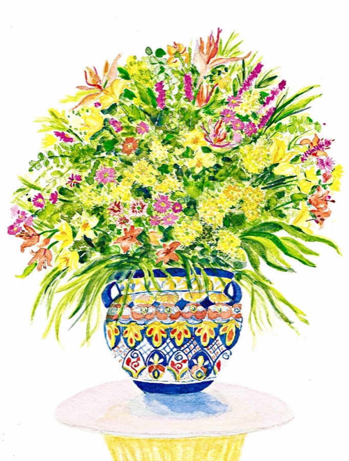 Watercolor wildflowers by Jean Richards